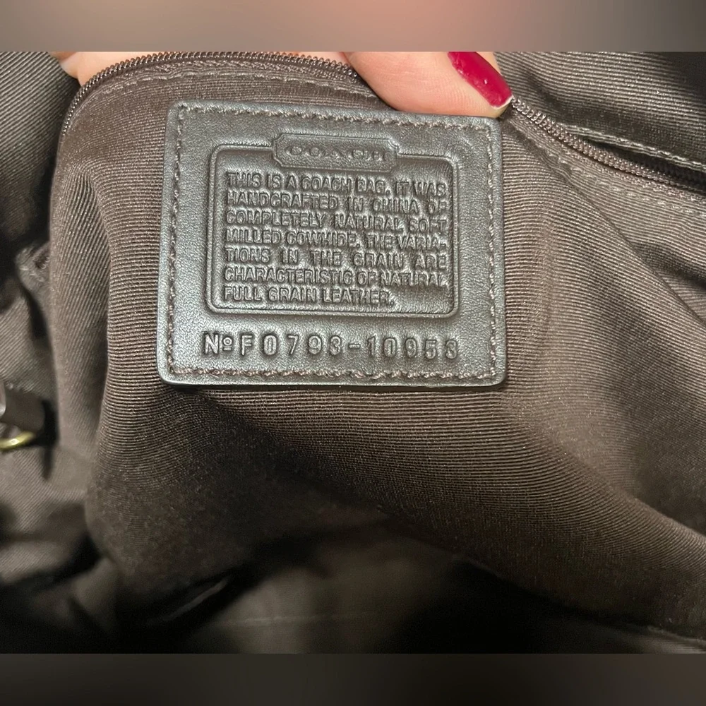 Coach Chelsea Satchel in Brown pebbled leather #10953 - Picture 4 of 7